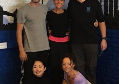 Elena Lin with teachers in Royal Ballet Academy Antwerp